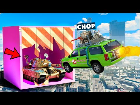 GTA 5 CHOP AND FROSTY FIND THE RAREST CAR IN MYSTERY  BOX