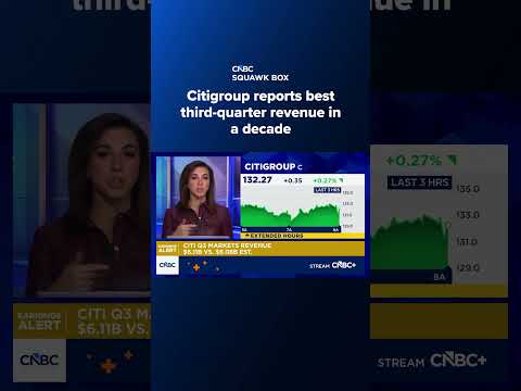Citigroup reports best third-quarter revenue in a decade