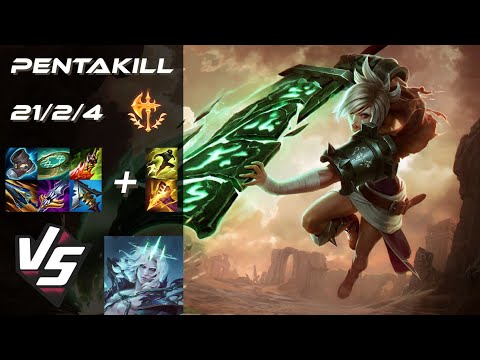 JUNGLE Riven vs Viego [PENTAKILL] - EU Challenger Patch 26.2