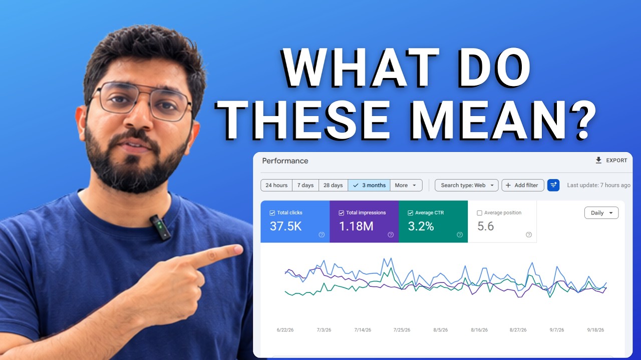 Google Search Console Performance Tab explained in Hindi 🚀 (Step-by-Step Data Analysis Guide)