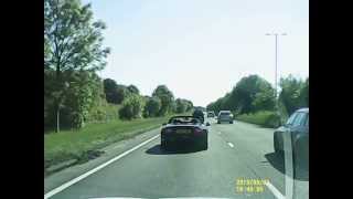 preview picture of video 'A46 Southbound North of Newark Open Top Nearly Crashed'