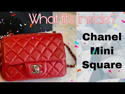 รีวิวกระเป๋าชาแนล Chanel Mini Square 7" |What fit’s inside?ใส่อะไรได้บ้าง | Soe Mayer