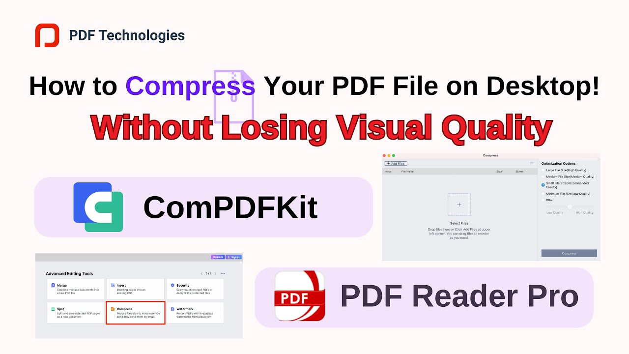 How to Quickly Compress PDF Documents Without Losing Visual Quality! ｜ ComPDFKit | PDF Reader Pro