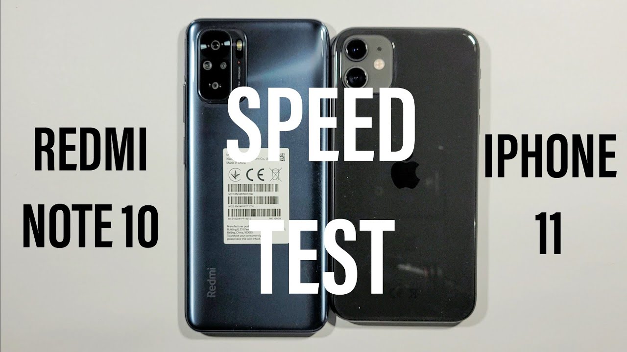 Xiaomi Redmi Note 10 vs Iphone 11 Speed Test