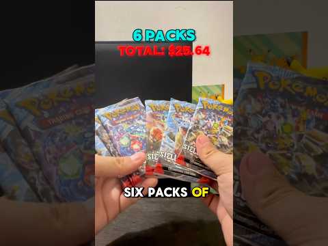 Opening 6 Packs of Pokemons NEWEST SET Stellar Crown $100! #pokemon #pokemoncard #pokemontcg