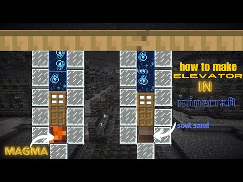 Easy Bubble Column Water Elevator in Minecraft-Tutorial in every version #minecraft #tutorial