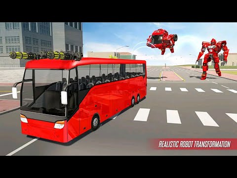 US Bus Robot Car Transform Helicopter Shooting Game #2 - Android Gameplay
