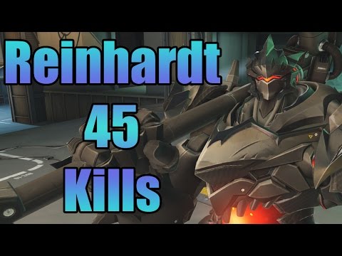 Overwatch - Reinhardt 45 Kills ONE OF MY BEST MATCHES: Lijiang Tower [PC]