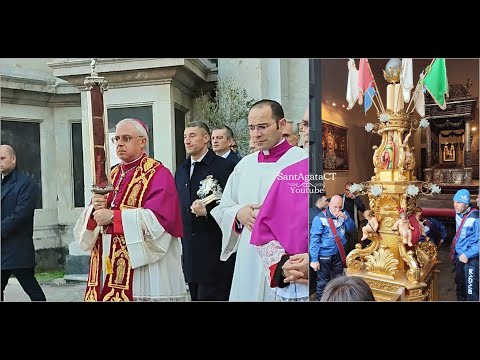 Prima uscita del Velo di S.Agata e Cereo Monsignor Ventimiglia - 8/1/2023 Catania