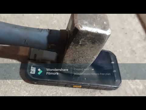 Cat s41 screen cut and smash test Gorilla glass 5