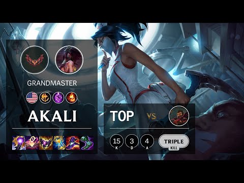 Akali Top vs Graves - NA Grandmaster Patch 12.4