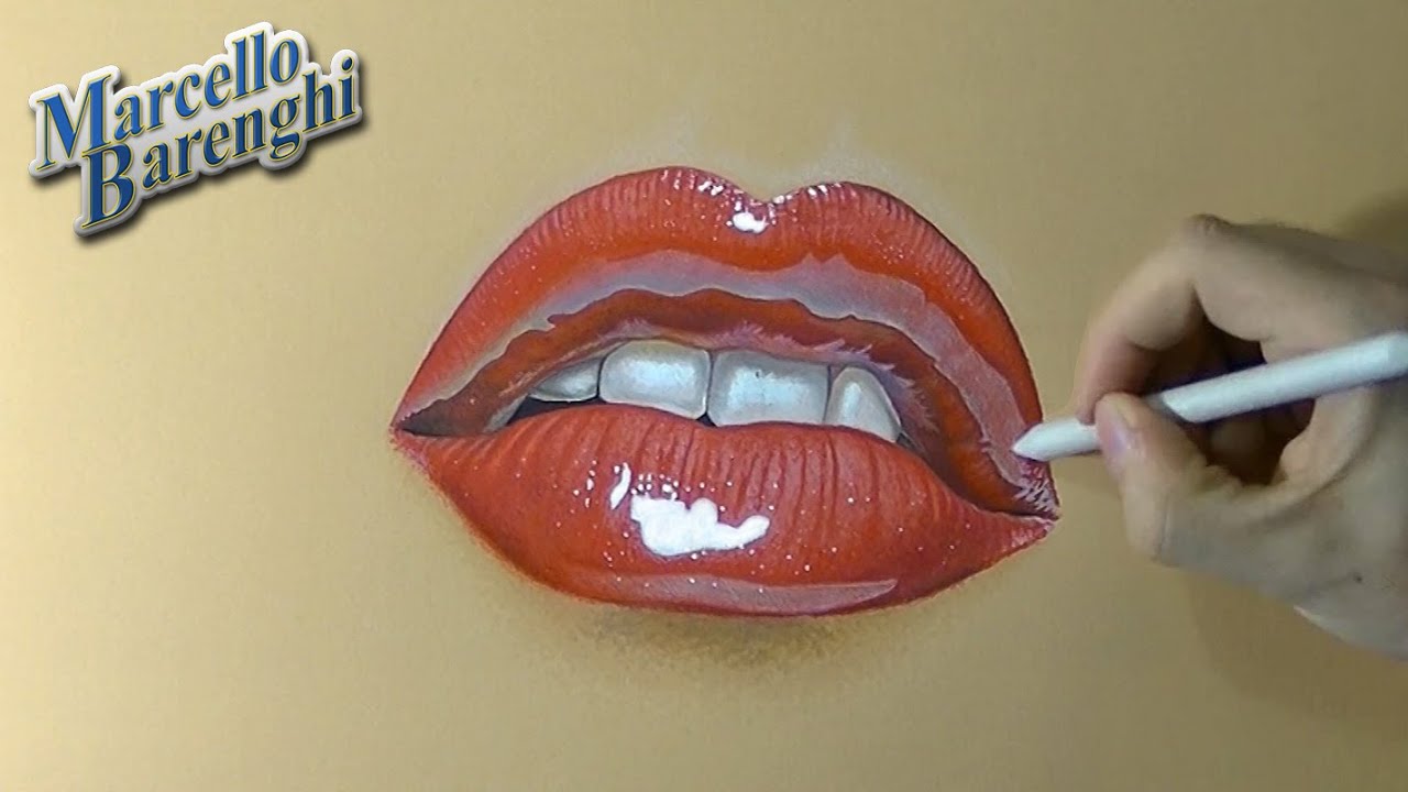 Lips - Drawing video tutorial by Marcello Barenghi