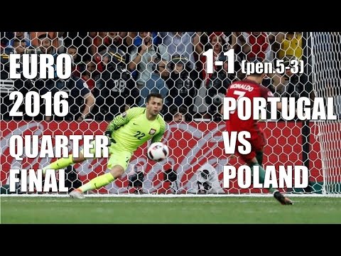 Euro 2016 Quarter-final: Portugal vs Poland 1-1 (pen.5-3) all goals highlight lHD