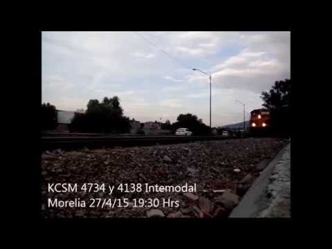 KCSM 4734 y 4138 Intermodal