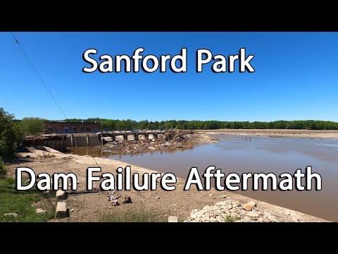 Exploring Michigan, Village of Sanford Park, Sanford Dam Failure Aftermath