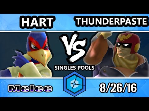 Shine 2016 SSBM - Hart (Falco) Vs. ThunderPaste (Fox, Captain Falcon) Melee Singles