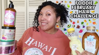 FOODIE FEBRUARY | USING FOOD-INSPIRED CURLY HAIR PRODUCTS FOR A FULL MONTH! 🥝🍑🍍🍌🍓🥑🥭🥥