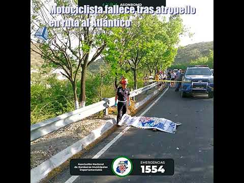 Motociclista fallece tras atropello en ruta al Atlántico