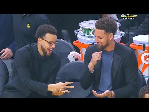 Klay Thompson Loses Rock-Paper-Scissors to Steph Curry To Give Andre Iguodala Speech