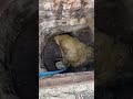 What It Looks Like Opening A Badly Blocked Sewage Drain Pipe