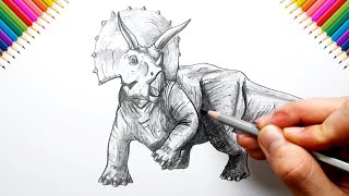 How to Draw Triceratops | Sketch Tutorial