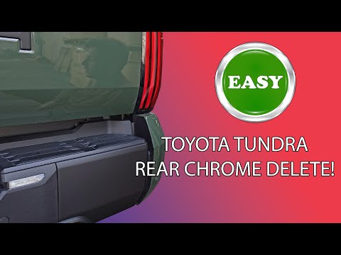 2022-2024 Toyota Tundra Chrome Delete - Rear Bumper Cover Installation Guide