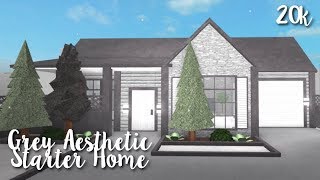 Aesthetic House Bloxburg One Story 20k à¤® à¤« à¤¤ à¤'à¤¨à¤² à¤à¤¨ - bloxburg grey aesthetic starter home 23k speedbuild