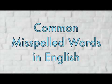97 Common Misspelled English Words