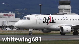 preview picture of video '[JAL 松本-伊丹便] J-AIR Embraer ERJ-170 TAKE-OFF MATSUMOTO Airport 松本空港 2014.8.3'