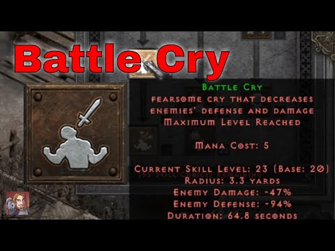 D2R Skills & Abilities - Battle Cry (Barbarian, Warcries)