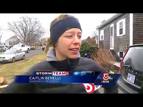 Sandwich's famous boardwalk submerged by high tide