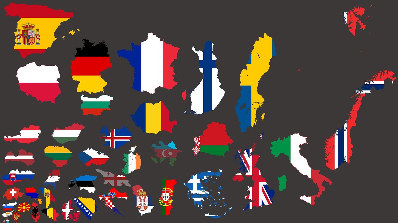Which is the smallest and largest country in Europe?