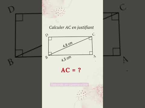 Calcul d’un côté d’un triangle rectangle #maths #mathscollege #shorts