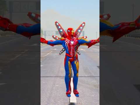 SPIDERMAN & IRON-MAN VS VENOM, HULKBUSTER  FIGHT WHO'S THE STRONGEST 🤯 #shorts #gta5
