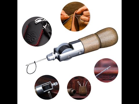 Findsbyjune.com /Leathercraft Lock Stitch Sewing Awl Thread Kit Leather Sewing Machine Needle Stitch