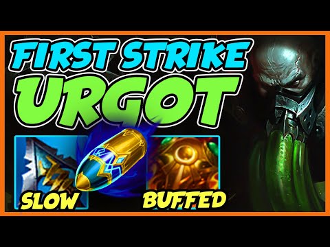 Testing new First Strike rune and buffed Sunfire cape [Urgot vs Riven] - League of Legends