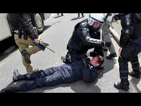 Belgian Protest Leaves Police Chief Concussed