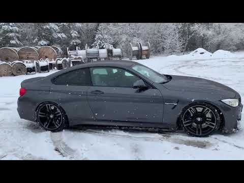 Loud BMW M4 Snow Drifts full Exhaust + Downpipes F82