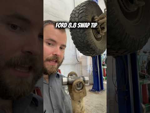 Make a Jeep Drive shaft work with a ford 8.8 rear axle! #jeeplife #jeeptips #ford #4x4 #offroad
