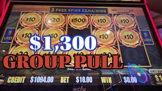 JACKPOT or BUST $1300 Cruise Group Slot Pull | DRAGON LINKS | Harmony of the Seas