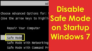 How to disable safe mode on startup in windows 7