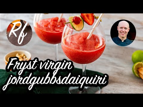 Fryst virgin jordgubbsdaiquiri är en alkoholfri cocktail med jordgubbar och smak likt en Daiquiri med lime, sockerlag, vichyvatten och några droppar romessens. >