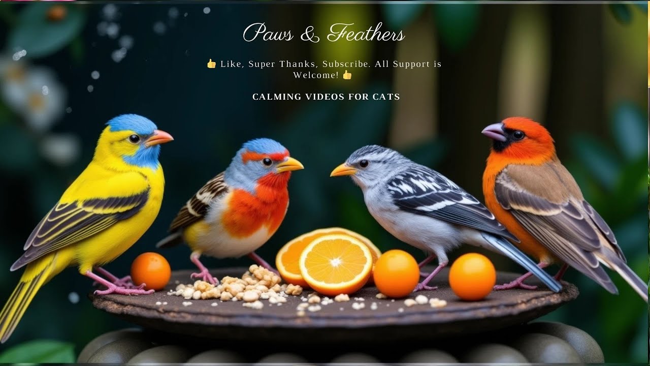 Nature’s Magic for Cats 😻 Birds & Squirrels in a Lush Garden 🕊️🐿️ Stunning 4K HDR