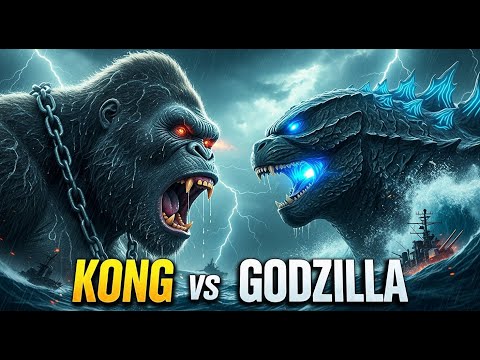 King Kong vs Godzilla – Chained Kong Breaks Free in Ocean Showdown