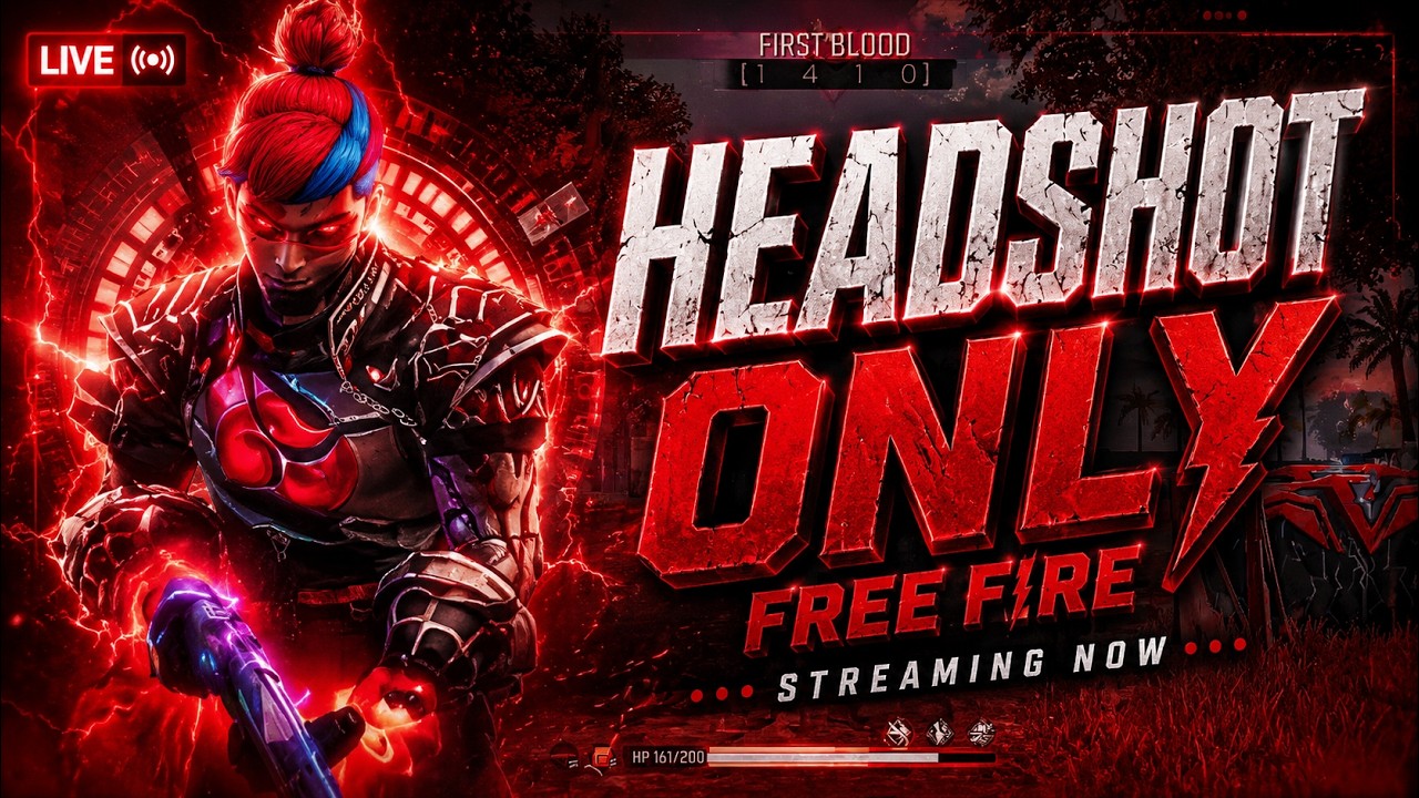 DAY 26 | 🔴LIVE FREE FIRE - HEADSHOT TRY KARTE HAI 2016