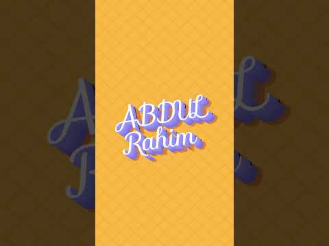 How To Make 3D Abdul Rahim || #art #drawing #pencil #viral