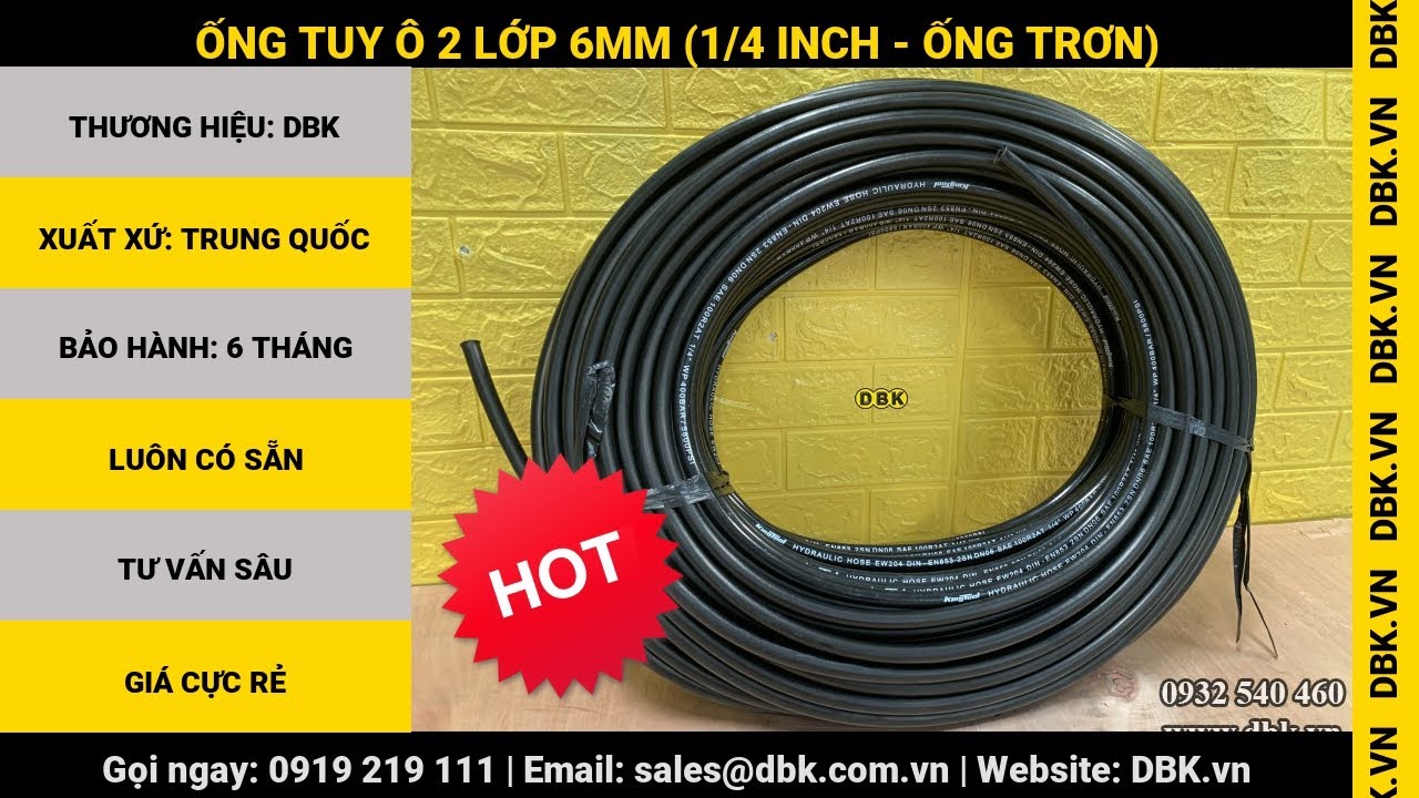 Video Ống tuy ô 2 lớp 6mm (1/4 inch - ống trơn) - Ống tuy ô 2 lớp 6mm (1/4 inch - ống trơn)