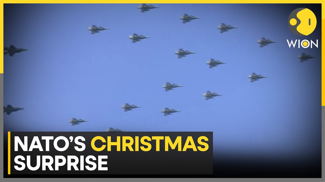 NATO Jets Light Up Skies, Draw Christmas Tree Ahead of Holidays | WION