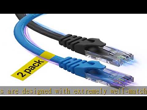 Cat6 Ethernet Cable, 15 Feet (2 Pack) LAN, UTP (4.5 Meters) Cat 6, RJ45, Network, Patch, Internet C