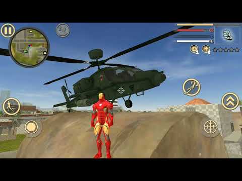 Iron Rope Hero Vice Town City Crime Simulator #1 - Fun At Military Base - Android Gameplay